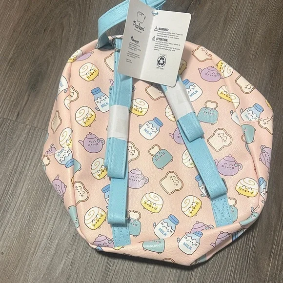Pusheen Pink and Blue Bread Pattern Backpack - Picture 3 of 4